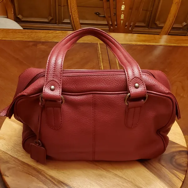 Casual Corner Burgundy Handbag Purple - Image 6