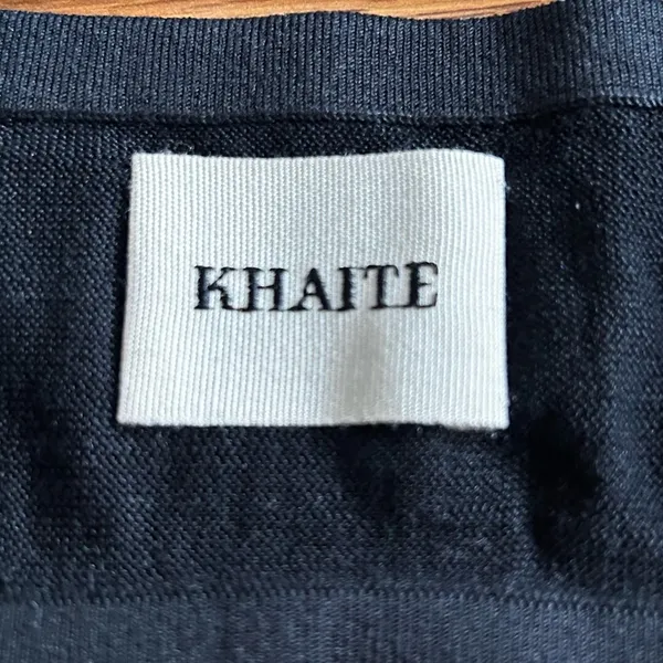 KHAITE Vara Bralette Black 100% Silk Knit Size Large NWT FLAWED** - Image 5