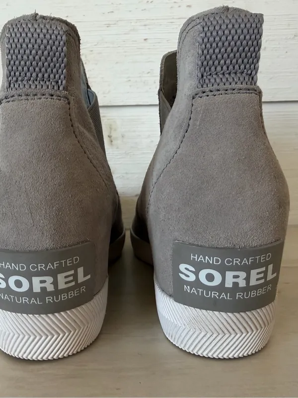 SOREL Out N About Slip-On Wedge Boot Women’s Grey White Size US 8.5M/UK 6.5M NEW - Image 4
