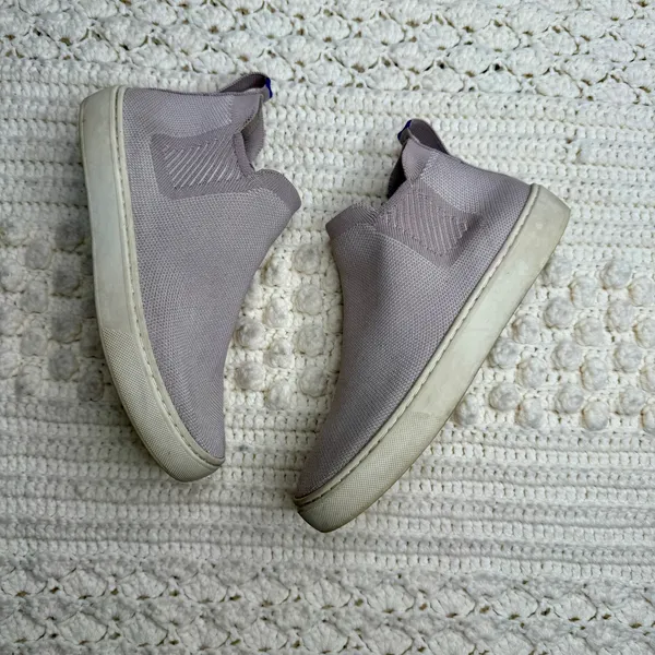 ROTHY'S Women's Size 6.5 Chelsea Boot Shoes Lilac Gray Slip On High Top Sneaker - Image 14