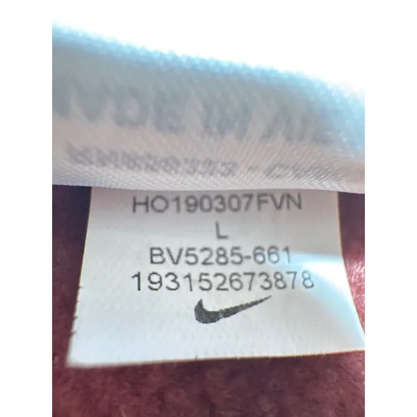 Nike Therma-FIT Pullover Hoodie‎ Women's Large Red Heathered Drawstring - Image 5