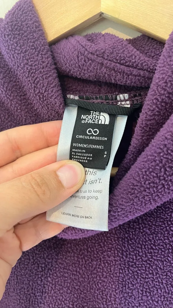 The North Face Purple Fleece Pullover Women’s Small Mock Neck Sweatshirt - Image 6