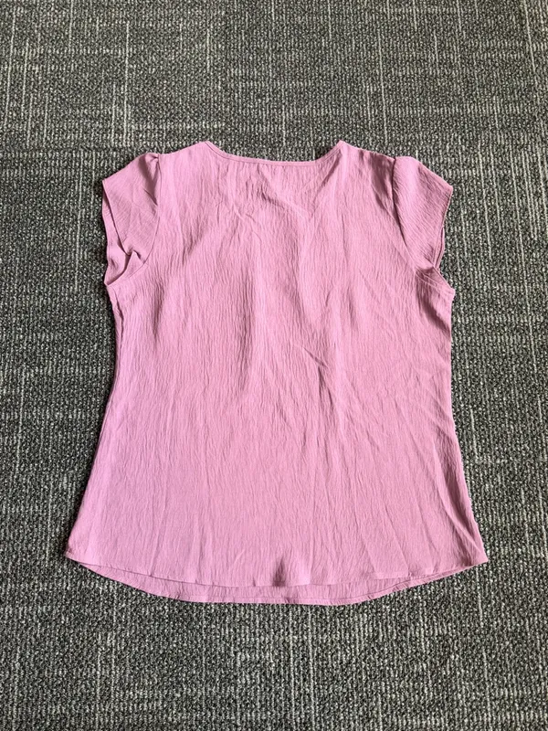 Blooming Jelly Dressy Casual Blouse Business Short Sleeve T Shirts Summer Sz L - Image 5