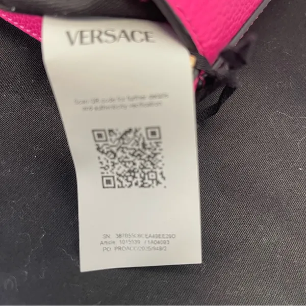 Versace Virtus Leather Shoulder Bag in Pink - NWT - Image 7