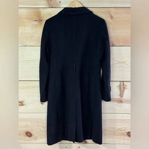 Burberry London Wool/Cashmere Button Up Trench Coat - Image 4