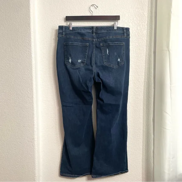 Lane Bryant Womens Jeans Denim Mid Rise Bootcut Distressed Plus Size 20 - Image 2