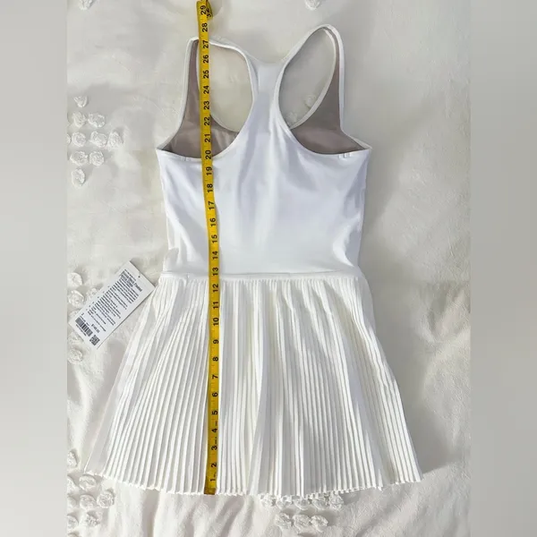 Lululemon NWT Scoop-Neck Pleated Linerless Tennis Dress - White - 2 - Image 13