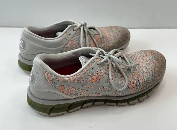Asics Gel-Quantum 360 Knit Running Shoes Athletic Gym Gray Orange Women's Size 9 - Image 3