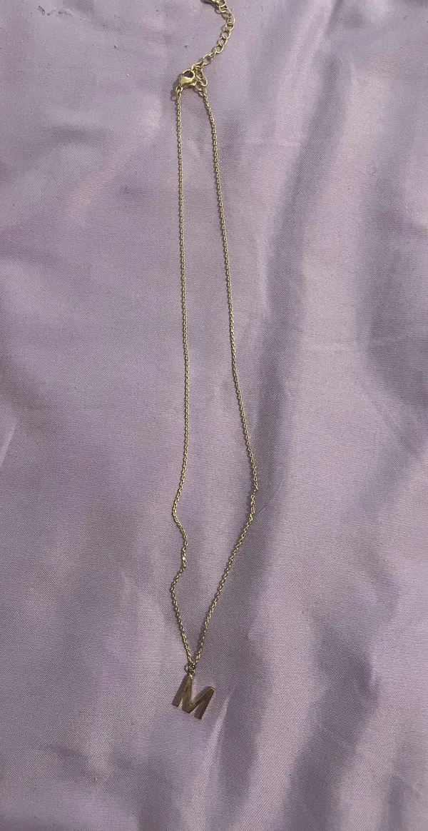“M” Gold Necklace - Image 2