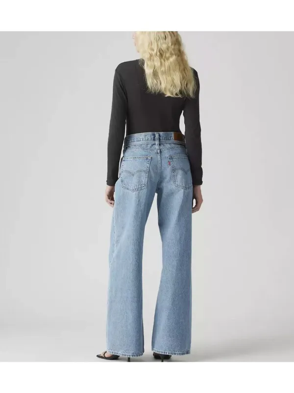 New Levi's Premium 26x29 XL Straight Baggy Jeans Thanks Friend Medium Wash - Image 3