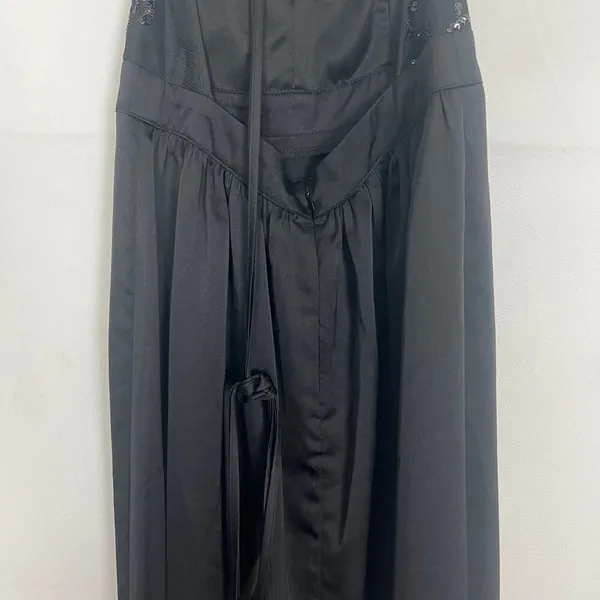 Love Couture Halter Beaded Babydoll Black Maxi Dress Size XS - Image 10