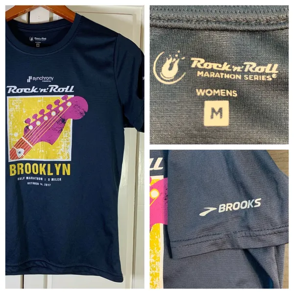 Brooks Rock‎ n Roll Marathon Series Brooklyn Half Marathon Womens M T-Shirt - Image 14