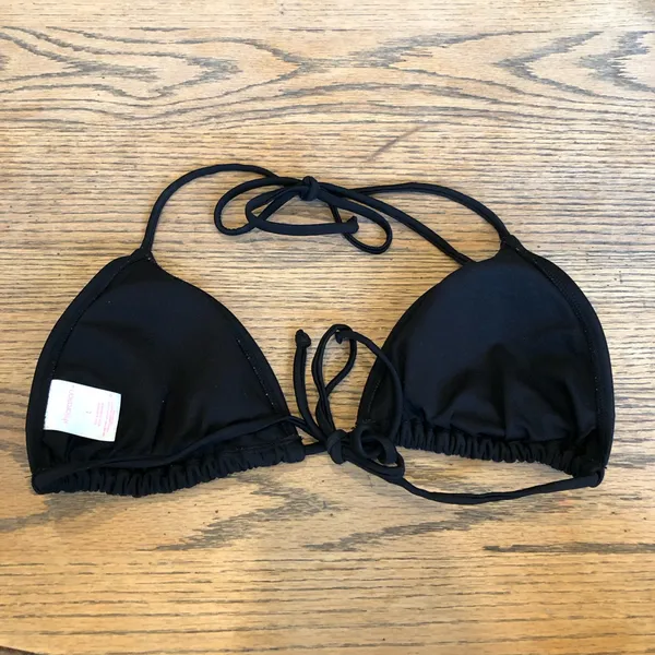 Xhilaration Retro Style Black High Leg Tie Bikini Size L - Image 3