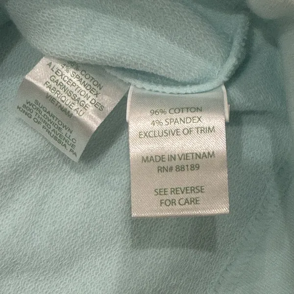 Lilly Pulitzer UPF 50+ LANDLEY Popover XS Green Blue Athleisure Preppy Sweater‎ - Image 9