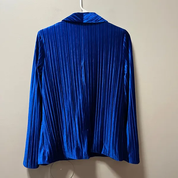 Majorelle Fairbanks‎ Velvet Cobalt Blue Blazer Size Small - Image 5