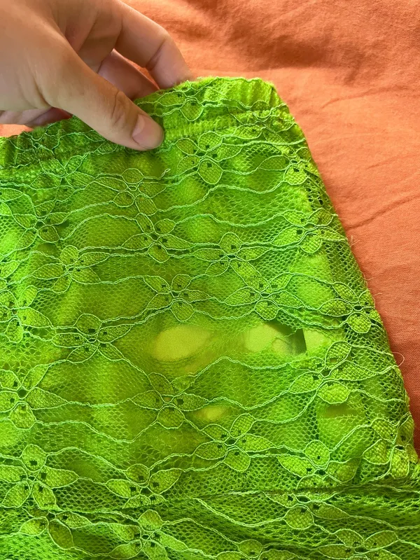 SheIn lime green mini skirt - Image 3