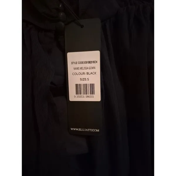 NWT Elliatt Black Long Sleeve Gown Dress Size S - Image 12