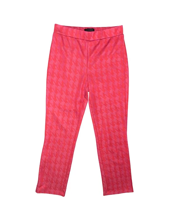 Hot Pink Houndstooth Cropped Pants - Image 6