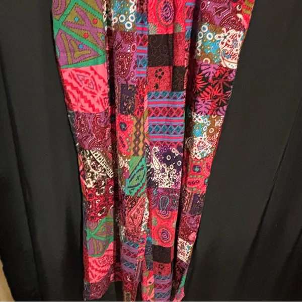Unbranded XL Colorful Wide Leg Patchwork Print Jumpsuit - Image 3