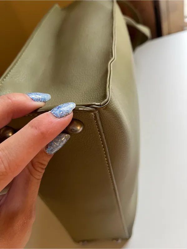 Pixie Mood Olive Tote with V-Notch Top - Image 8