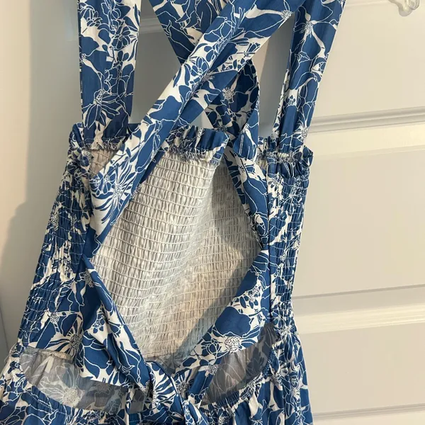 Hello Molly Floral Maxi Dress Blue White Size 8 - Image 11