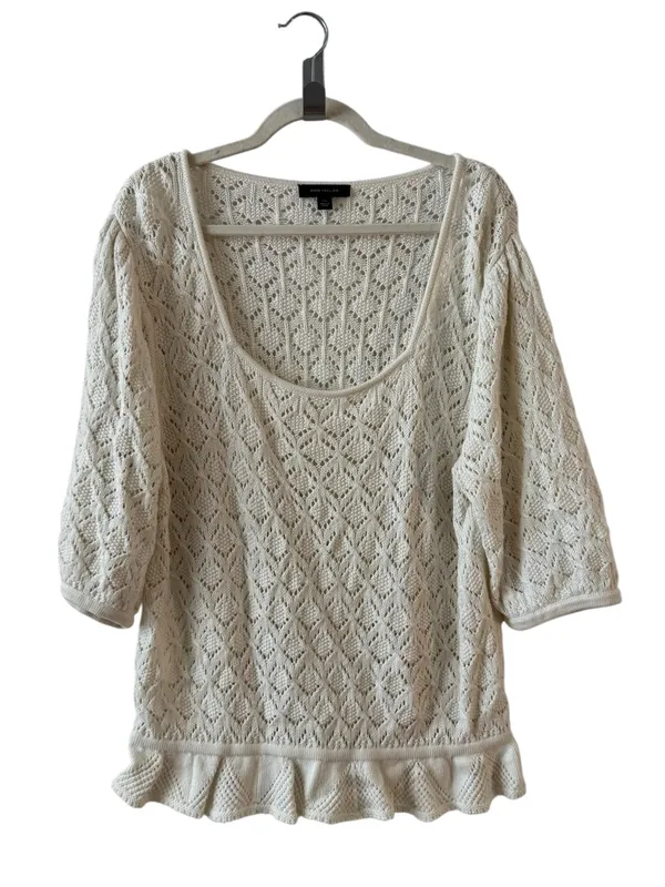 Ann Taylor Pointelle Crochet Square Neck Sweater Top XXL - Image 8