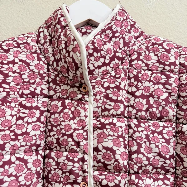 Quilted Rain‎ Puffer Jacket Womens Small Cropped Dainty Floral Spring Bloomcore - Image 7