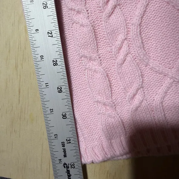 Playboy x Missguided Cable Knit Flare Pants Pink‎ Y2K Wide Leg Womens US 2 - Image 6