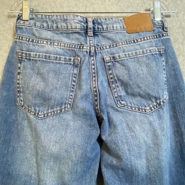 Aeropostale Baggy Wide Leg Jeans Women's 00 Blue High Rise Denim Y2K 90s EUC - Image 5