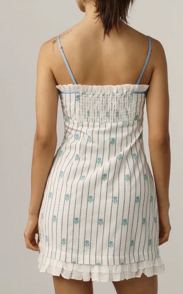 Anthropologie Maeve Sleeveless Ruffle-Hem Mini Dress, Size L - Image 4