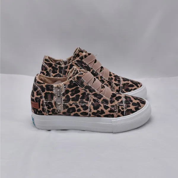 Jenn Ardor Womens Platform Sneakers Size 6 Leopard Print Distressed Y2K Street - Image 12