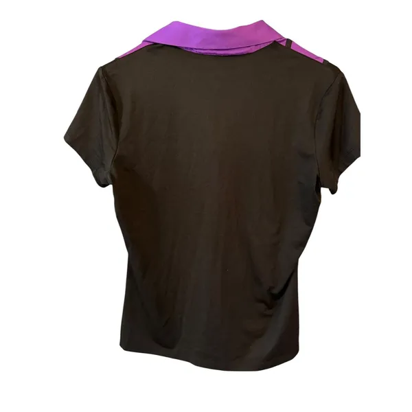 Greg Norman Women’s Play Dry Golf Polo Shirt Purple & Black Size Medium - Image 2