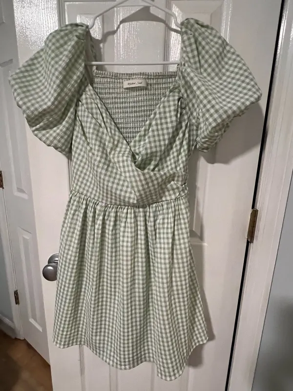 Mustard Seed Gingham Green Dress - Image 5