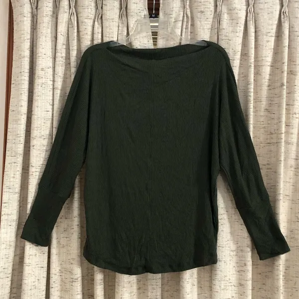 Velvet by Graham & Spencer Ribbed Boatneck Dolman Sleeve Top - Image 2