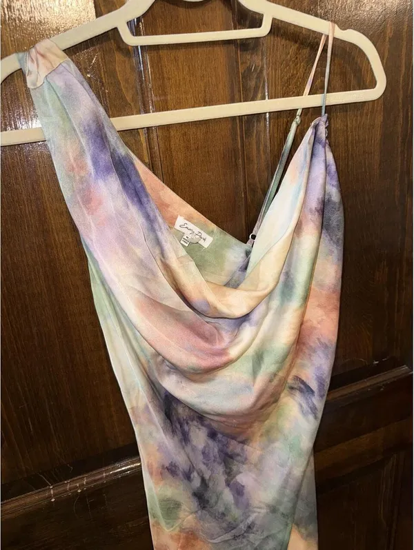 Emory Park cowl neck tie-dye midi dress - Image 3