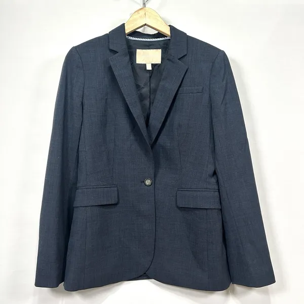 Banana Republic Wool Blazer Women's Preppy Business Casual Jacket Blue Size‎ 6 - Image 2