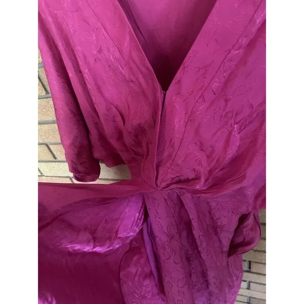 BTFL-LIFE Fuchsia Candra Floral Jacquard Dolman Sleeve Mini Dress Medium $119 - Image 6