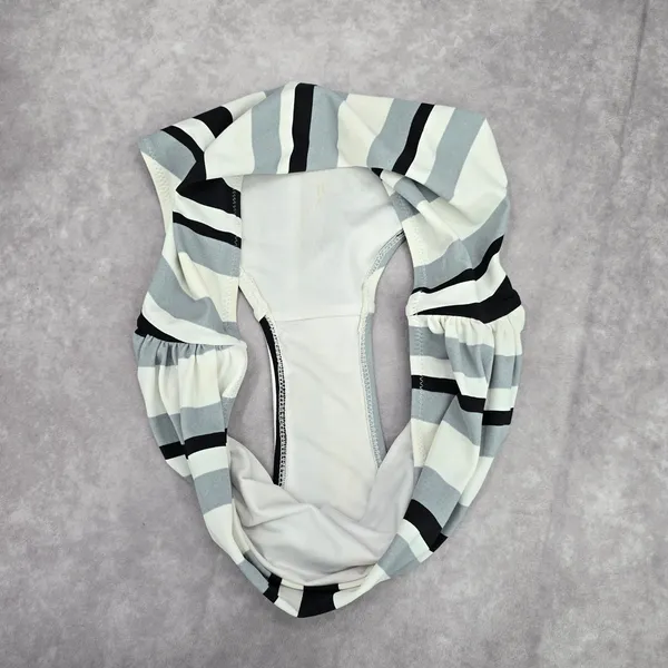Cupshe Black White Gray‎ High Waist Bikini Bottom Swimwear Medium - Image 7