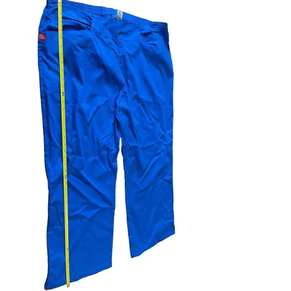 Dickies Royal Blue Wide Leg Scrubs Medical Uniform Bottoms Pants XL NWT - Image 6