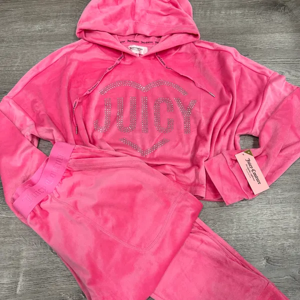 Juicy Couture NWT Forever Pink Jogger Pajama Hoodie Set - Image 3