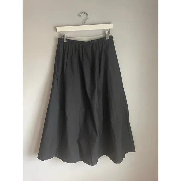 A new Day Black maxi‎ skirt boho drawstring size medium Pockets Minimal Neutral - Image 5