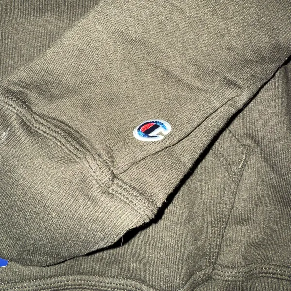 Powerblend Champion Olive green Hoodie - Image 4