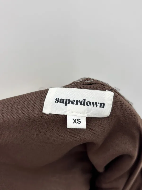 Superdown Abrielle Maxi Dress In Brown - Image 9