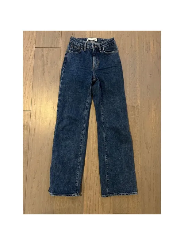 Aritzia Denim Forum Remy Hi-Rise Blue Wide Leg Jeans Women's Size 23 - Image 2