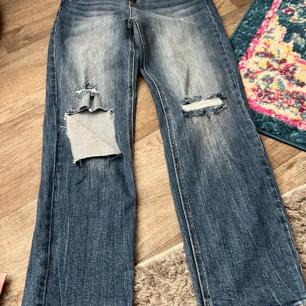 Risen‎ distressed jeans size 3/26 Blue - Image 5