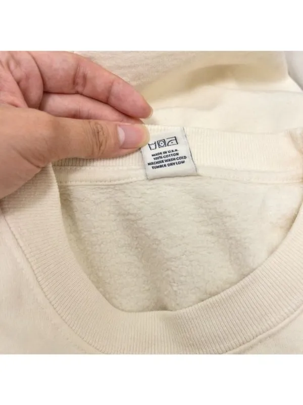 NEW Sporty & Rich Fitness Group Crewneck Sweatshirt M Off White Fleece Oversized - Image 14