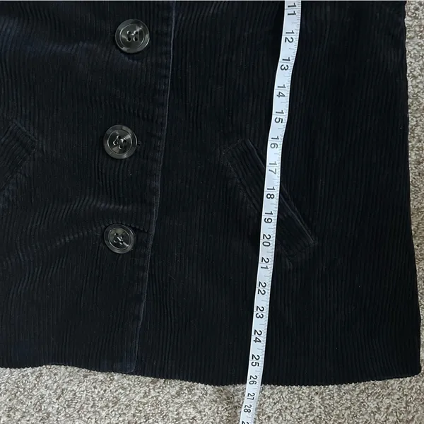 Relativity Black Corduroy Button Down Jacket Cardigan Sweater Fall Large - Image 7