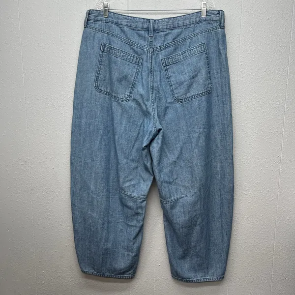 Universal Threads High Rise Easy Barrel Blue Jeans Womens 16 Ankle 100% Cotton - Image 4