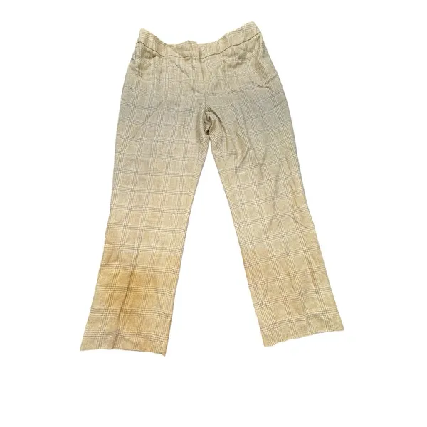 Vintage Carlisle Silk Wool Blend Textured Plaid Trouser Size 14‎ Lined - Image 2