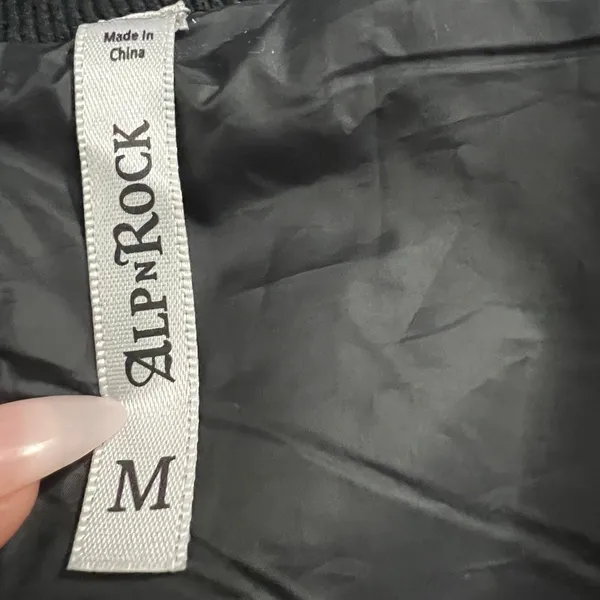 Alp-n-Rock Quilted Puffer Knit Jacket Light Pink Black Zip Up Women’s M - Image 6